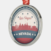 Ornement Métallique Retro Las Vegas Skyline (Gauche)
