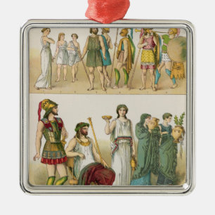 Ornement Métallique Robe grecque, de "der Voelker de Trachten", 1864