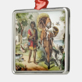 Ornement Métallique Robinson et son homme vendredi (Gauche)