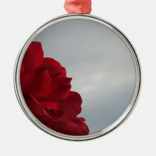 Ornement Métallique Roses rouges contre un ciel bleu vif