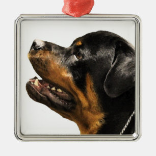 Ornement Métallique Rottweiler