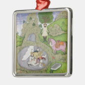 Ornement Métallique Rustam tuant le démon blanc, illustration de (Gauche)