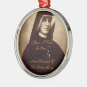 ORNEMENT MÉTALLIQUE SAINT FAUSTINA DE DIVINE MERCY (Gauche)