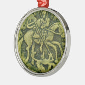 ORNEMENT MÉTALLIQUE SAINT GEORGE ET DRAGON MEDALLION (Gauche)
