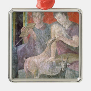 Ornement Métallique Satyre et nymphe