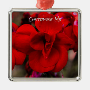 Ornement Métallique Scarlet Begonias