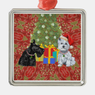 Ornement Métallique Scottie et Westie Ornament