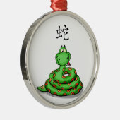 Ornement Métallique Serpent lunatique mignon (Droite)