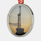 Ornement Métallique Silhouette de plate-forme de forage (Gauche)