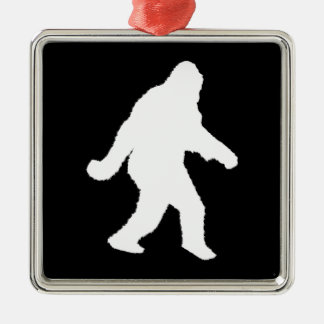 Ornement Métallique Silhouette Sasquatch Blanc Pour Arrière - plans So