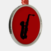 Ornement Métallique Silhouette saxophone (Droite)