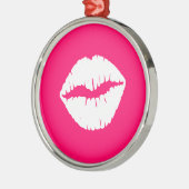 Ornement Métallique Smooch rose et blanc (Gauche)