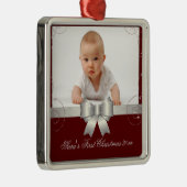 Ornement Métallique Souvenir argenté de ruban (Droite)