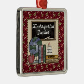 Ornement Métallique Souvenir de Noël d'institutrice gardienne (Droite)