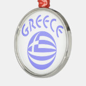 Ornement Métallique Sphère du drapeau grec (Gauche)