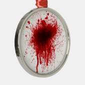 Ornement Métallique Splatz de sang réaliste (Droite)