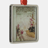 Ornement Métallique St Brendan dans son bateau (Droite)