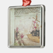 Ornement Métallique St Brendan dans son bateau (Gauche)