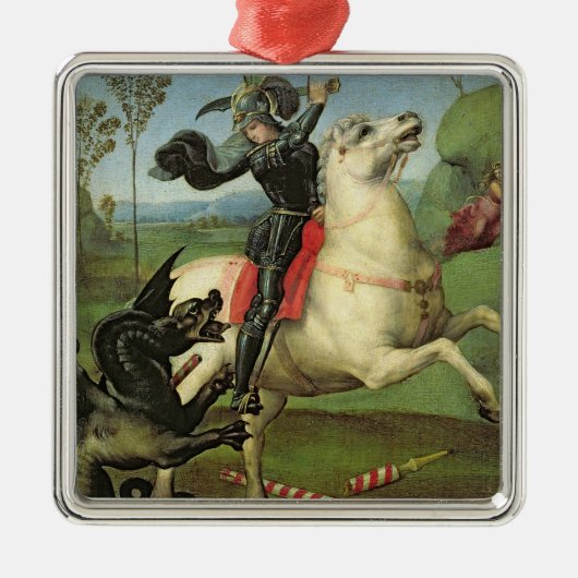 Ornement Métallique St George luttant avec le dragon (Devant)