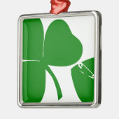 Ornement Métallique St Patrick's Day - Obtenez Lucky 3 + 1 feuilles = (Gauche)