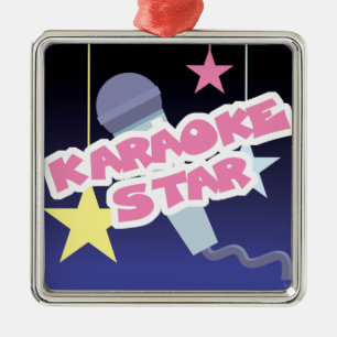 Ornement Métallique star du karaoké