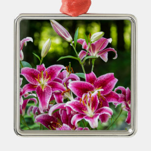 Ornement Métallique Stargazer Lilies