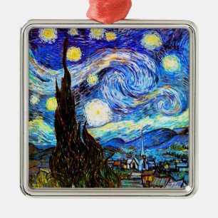 Ornement Métallique Starry Night Van Gogh Art