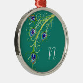 Ornement Métallique Style Art Déco Nouveau Peacock Feathryl (Droite)