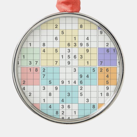 Ornement Métallique sudoku pastel (Devant)