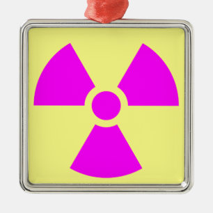 Ornement Métallique Symbole d'avertissement de rayonnement