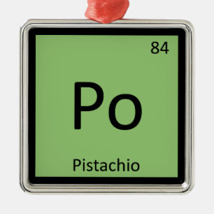 Ornement Métallique Symbole de tableau périodique de la chimie des no