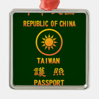 Ornement Métallique Taiwan Passport