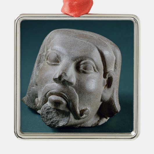 Ornement Métallique Tête polie de grès d'un étranger, Sarnath, 3ème (Devant)