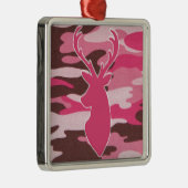 Ornement Métallique Tête rose de cerfs communs de camo (Droite)