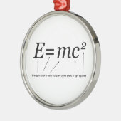 Ornement Métallique Théorie d'E=MC2 Einstein de relativité (Gauche)