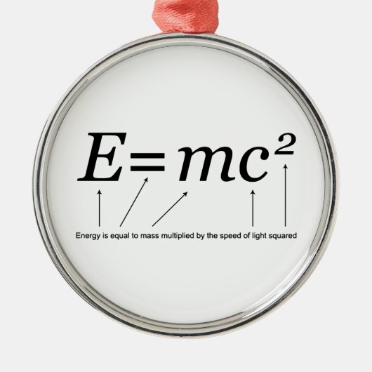 Ornement Métallique Théorie d'E=MC2 Einstein de relativité (Devant)