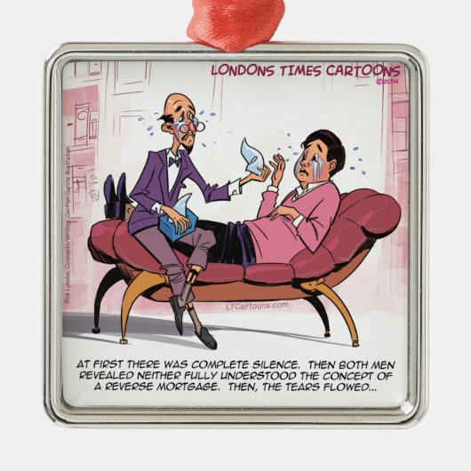 Ornement Métallique Thérapie hypothécaire inverse drôle (Devant)