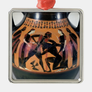 Ornement Métallique Theseus combattant le Minotaur