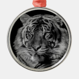 Ornement Métallique Tigre noir et blanc
