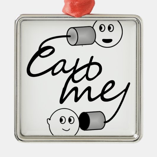 Ornement Métallique Tin Can Phone Call Me (Devant)