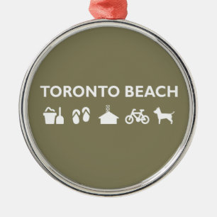 Ornement Métallique Toronto Beach Icons Monotone Dark
