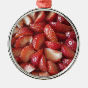 Ornement Métallique Tranches de fraise, casse-croûte sain de