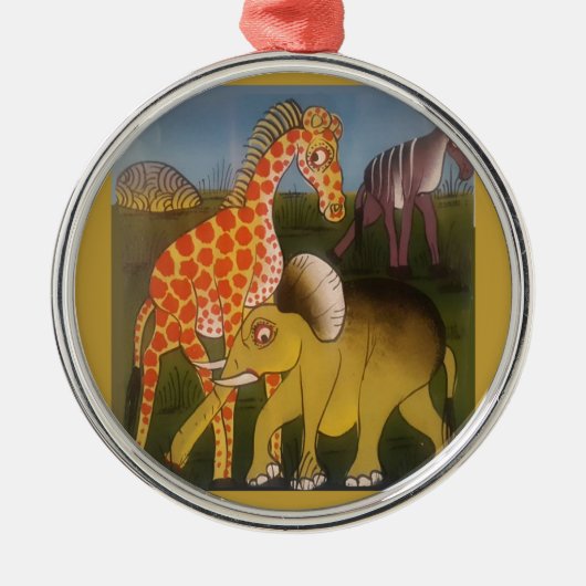 Ornement Métallique Trio d'art africain (Devant)