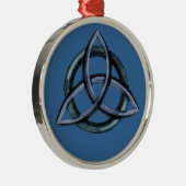 Ornement Métallique Triquetra (bleu) (Droite)