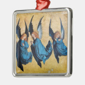 ORNEMENT MÉTALLIQUE TROIS ANGES EN BLEU (Gauche)