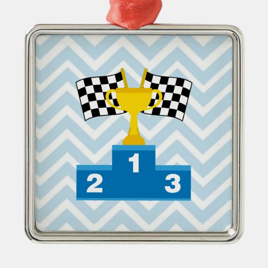 Ornement Métallique Trophée de drapeaux de courses d'automobiles F1 et (Devant)