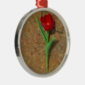 Ornement Métallique Tulipe rouge et jaune (Droite)