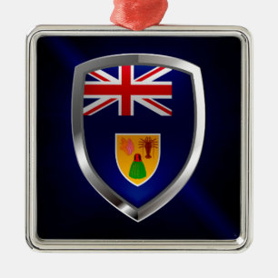 Ornement Métallique Turks and Caicos Islands Metallic Emblem