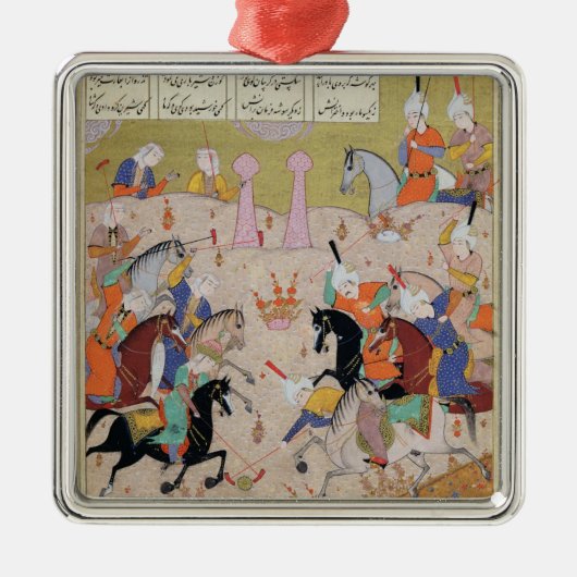 Ornement Métallique Un jeu de polo (Devant)