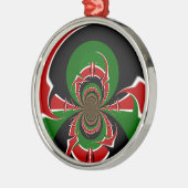 Ornement Métallique Un Motif du drapeau kényan dynamique : un art puis (Gauche)